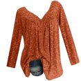 thumbnail image 1 of Vente de Liquidation Jolis Hauts pour Femmes Manches Longues Col Rond Hauts de Sortie Chandail Décontracté à Enfiler Impression de Lettres Mode d'Automne Blouse pour Femmes Légère Tendance Grande Taille C'est l'Automne Haut Yall (Vin,P), 1 of 5