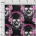 thumbnail image 1 of oneOone Cotton Flex Fuschia Pink Fabric Skull Sewing Material Print Fabric By The Yard 40 Inch Wide, 1 of 4