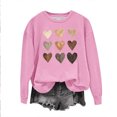 thumbnail image 1 of Meichang Sweat-Shirt de la Saint-Valentin pour Femmes, Col Rond, Manches Longues, Décontracté, Printemps, 1 of 3