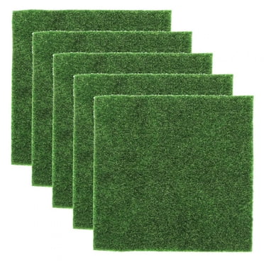 Gazon Simulé, 5 Pcs Gazon de Jardin Artificiel en Forme de Carré Gazon Simulé Gazon Artificiel Qualité Inégalée