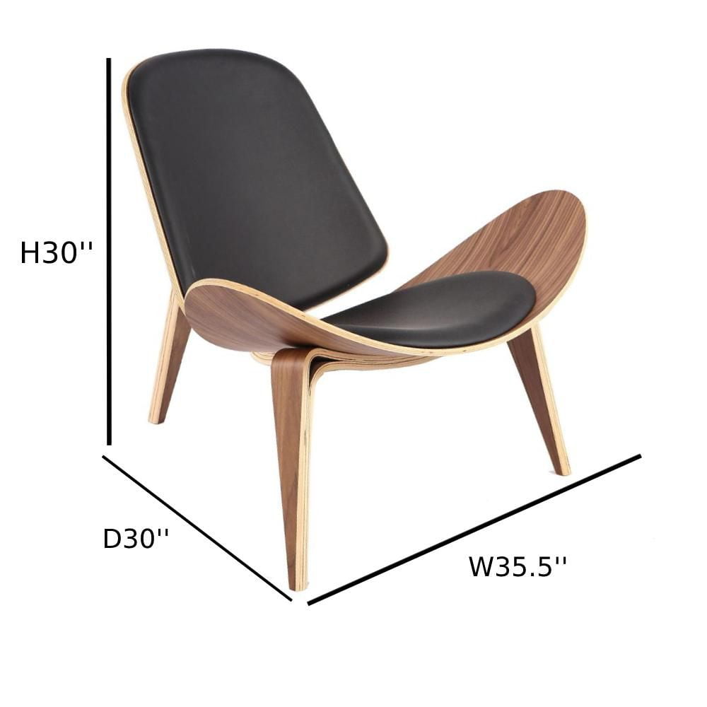 Fauteuil de salon Take Me Home au design luxueux et moderne avec pieds en bois élégants et siège rembourré en cuir de qualité supérieure pour les espaces de vie