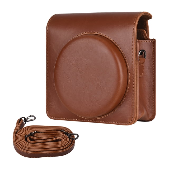 Mistaha Portable Instant Camera Case Carry Bag PU Leather with Shoulder Strap Compatible with Fujifilm