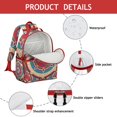 thumbnail image 2 of Trippy Abstract Geometric School Backpack Adjustable Padded Straps Chest Buckle Spacious Durable Backpack For Elementary School, 2 of 6