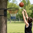 thumbnail image 1 of Quzzie Basketball Rim Replacement Hoop Portable Wall Mounted Backboard Breakaway Indoor Outdoor Easy Installation Sturdy Material Suitable for Family Game Sports Children 35cm, 1 of 8