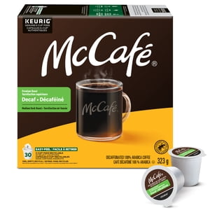 McCafé Haut de gamme Rôti moyen foncé, décaféiné, cafetières K-Cup