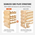 thumbnail image 4 of VEVOR 48 Bottle Stackable Modular Wine Rack, 6-Tier Solid Bamboo Wood Storage Racks, Floor Freestanding Wines Holder Display Shelf, Wobble-Free Shelves for Kitchen, Bar, and Cellar (Natural Color), 4 of 9