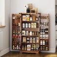 thumbnail image 2 of HOMCOM Armoire de Garde-Manger de Cuisine avec Tablettes Ajustables Armoire de Rangement Brun, 2 of 10