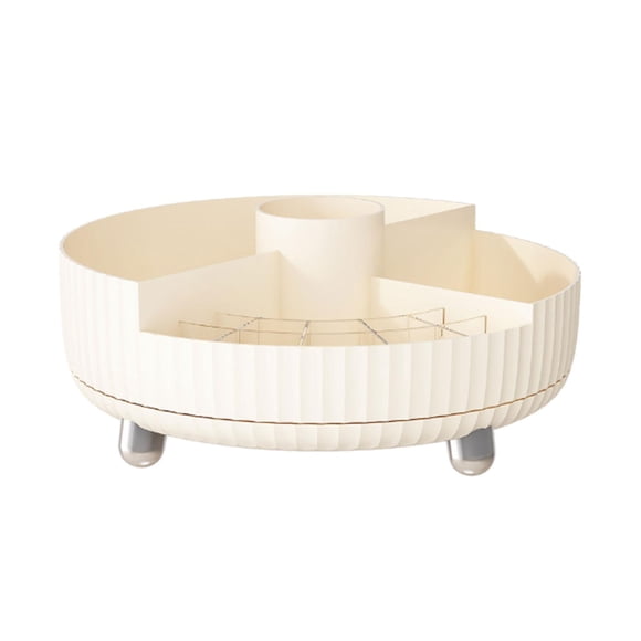 Makeup Organizer Cosmetic Storage Case Cosmetic Organizer Make up Holder Display cream white