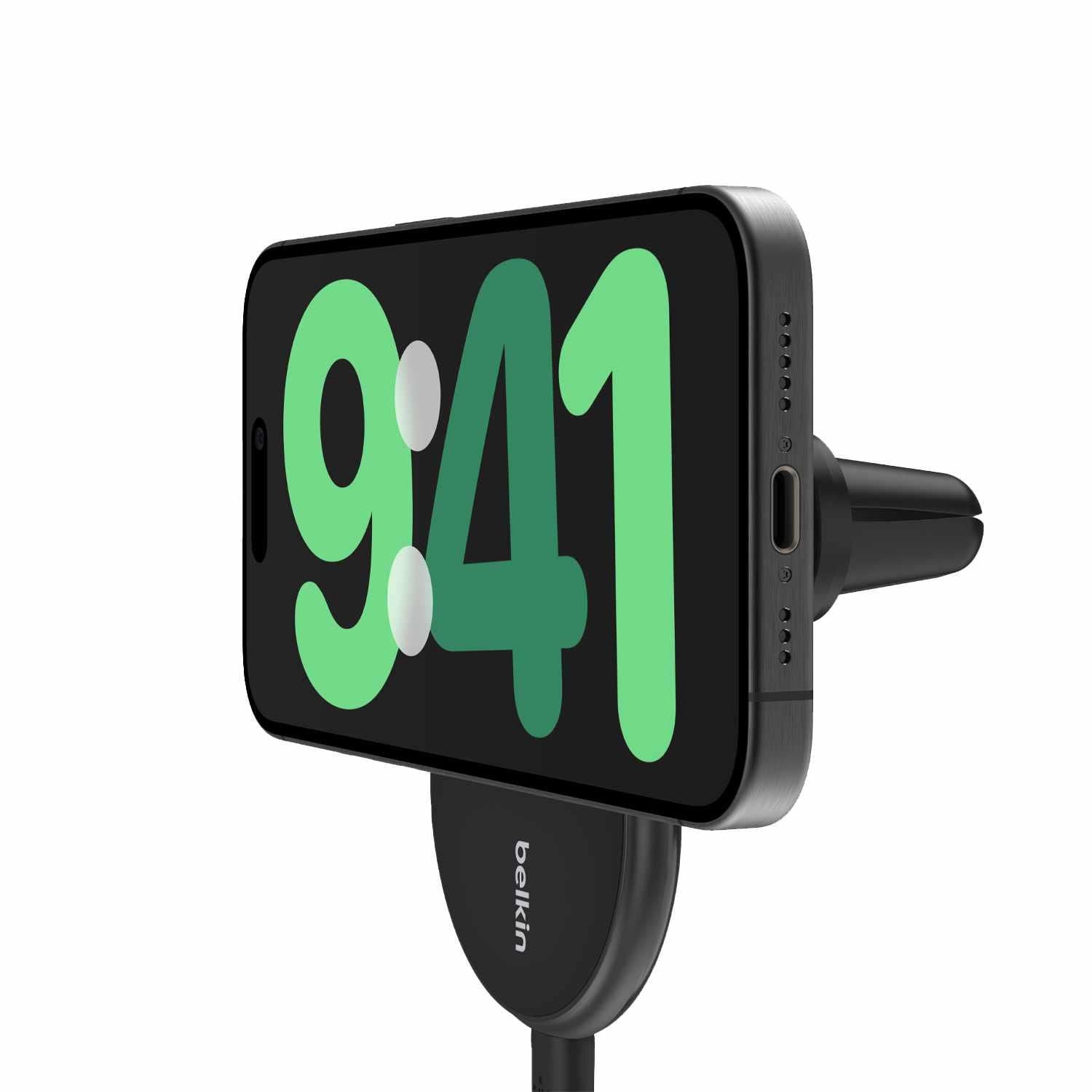 Belkin Support de Voiture Magnétique sans Fil BoostCharge 10W Noir