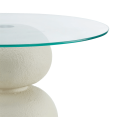 thumbnail image 4 of Bouclair Beige Side Table with Glass Top, 4 of 6