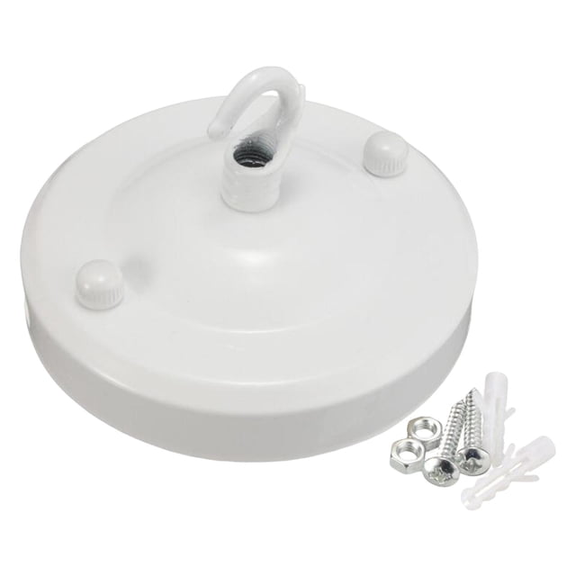 Milaget Ceiling Rose Ceiling Light Iron Hook Lamp Ceiling Lamp Ceiling Pendant Lamp Disc white