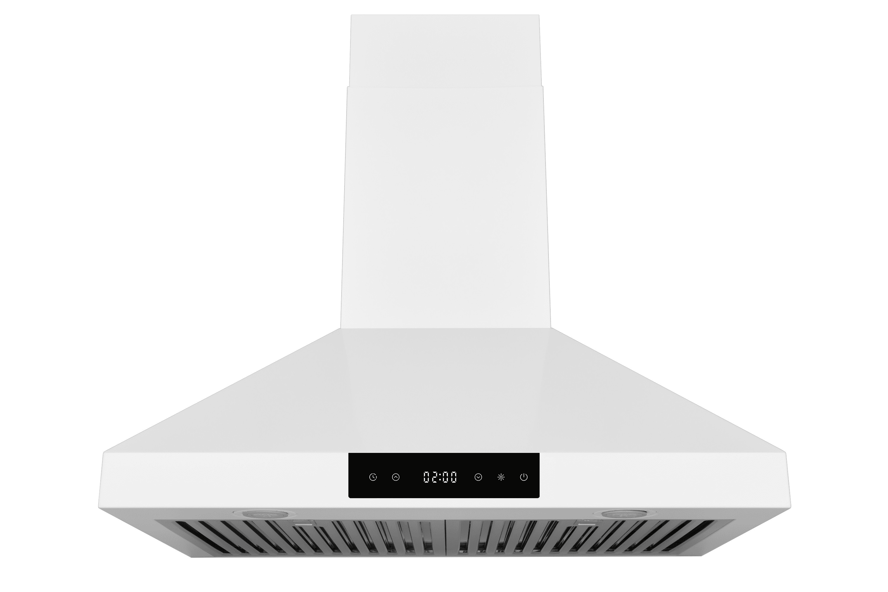 Hauslane Chef Series WM-538 30" Convertible Wall Mount Range Hood - Matte White, 3-Speed, 860 CFM, Touch, LED, Baffle Filters