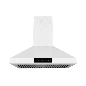 Hauslane Chef Series WM-538 30" Capuche convertible à montage mural - Matte White, 3-Speed, 860 CFM, Toucher, LED, Filtres à baffles