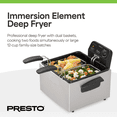 thumbnail image 4 of Presto ProFry Dual Basket Deep Fryer, 1800W Immersion Element, Stainless Steel, 4 of 12