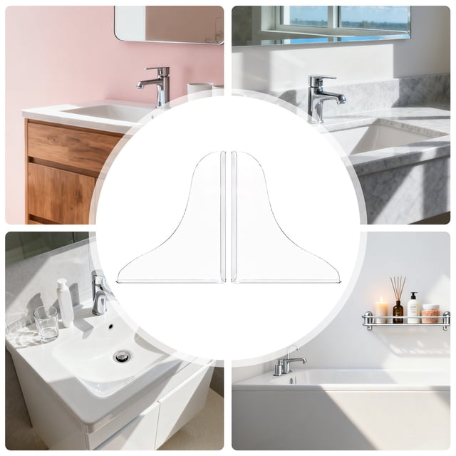 Shower Guard for Bathroom Water Containment Clear Shower Barrier Splashing in Shower 2 2PCS