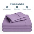thumbnail image 2 of Bare Home Premium 1800 Collection 5-Piece Bed Sheet Set, Split King, Lavender, 2 of 10