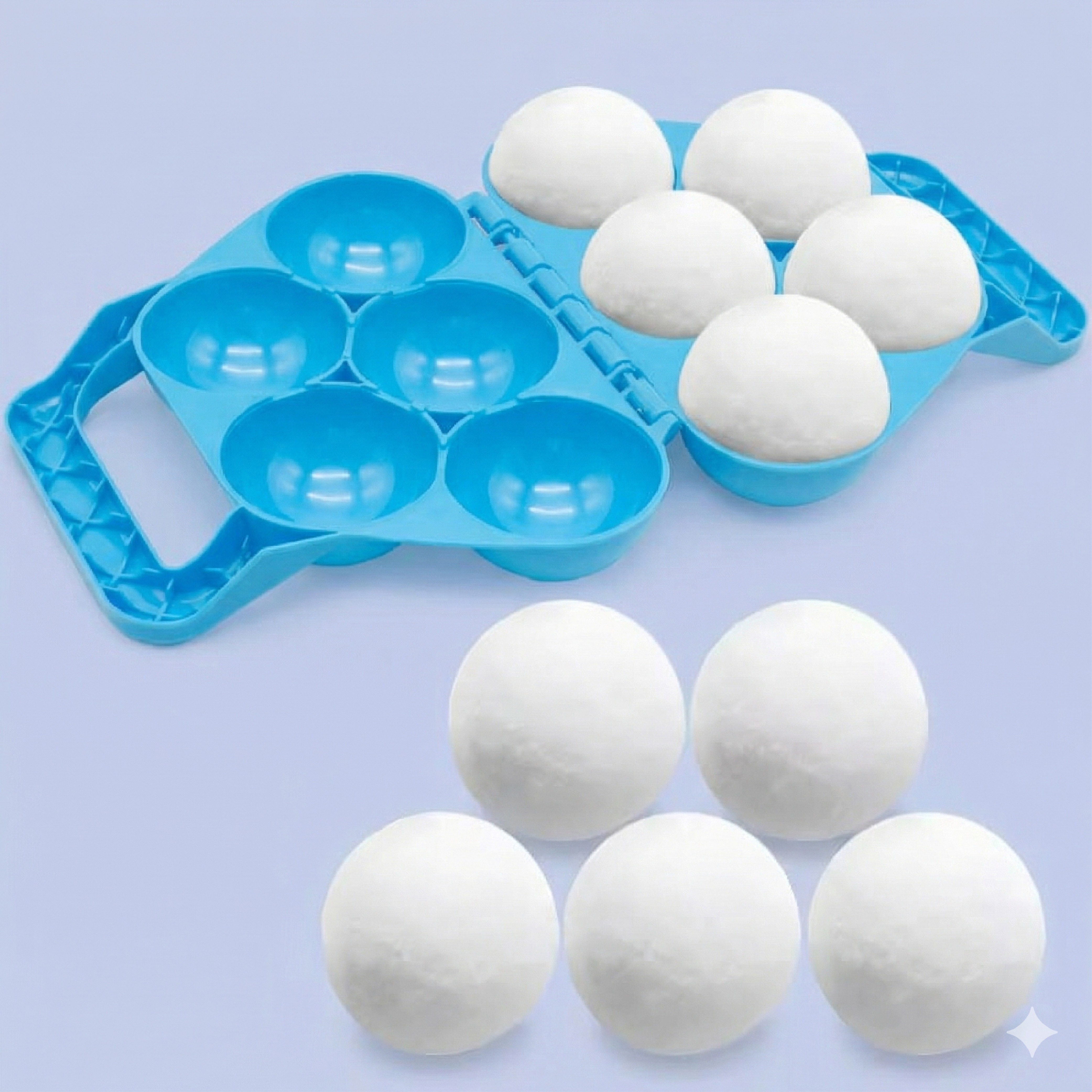 Snow Fun Kids Multi Snowball Maker Mold, Makes 5 Snowballs, Blue, Ages 3+
