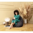 thumbnail image 4 of Gouchee Home Fluffy Charcoal Faux Fur Bean Bag Chair – Plush Lounge Seating with Polystyrene Bead Filling, Suitable for Adults and Teens, Lightweight & Portable for Bedroom, Dorm or Living Room, 4 of 8