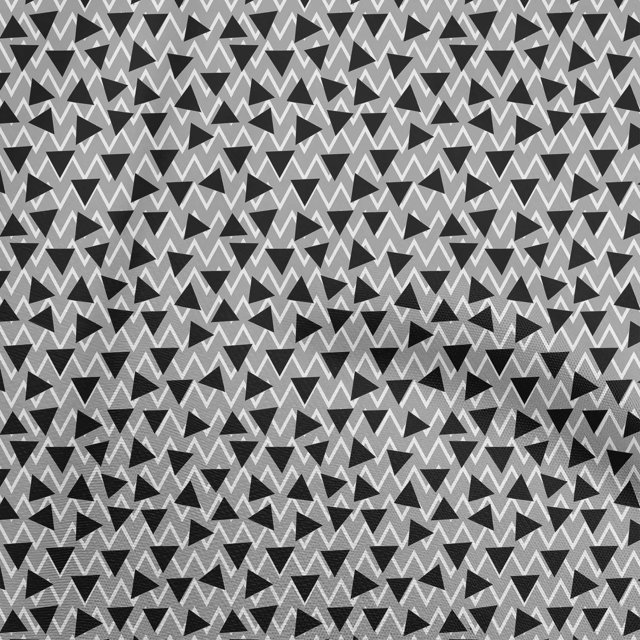oneOone Georgette Viscose Gray Fabric Geometric Triangle With Chevron Sewing Craft Projects Fabric Prints By Yard 42 Inch Wide