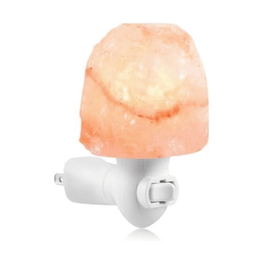 Himalayan Salt Night Light Salt Lamp Pink Plug In Novelty Salt Crystal Rock Lamp Nightlight