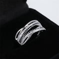 thumbnail image 2 of CNKOO Simulated  zircon fire color treasure ring female temperament micro-set  zircon ring, 2 of 7