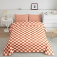 thumbnail image 1 of Erosebridal Plaid Buffalo Bedding Toddler Comforter Set, Orange Checkered Down Comforter, Rectangle Room Decor, 2 Pieces, 1 of 8