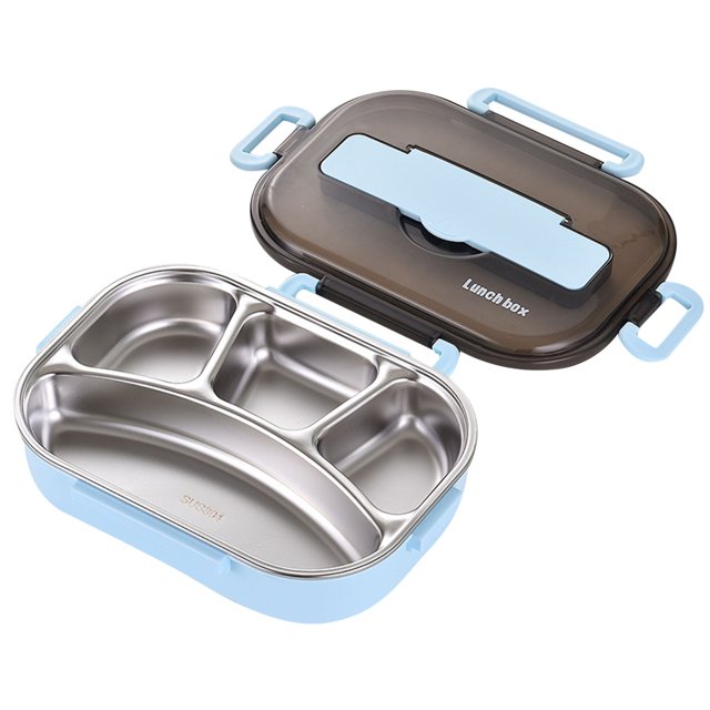 Stainless Steel Bento Lunch Box Thermal Insulation Bento 4 Cells Lunch Box Tableware Set Portable Lunch Box Student Lunch Box Bento Lunch Box Stainless Steel Bento Stainless Steel Lunch Box