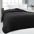 thumbnail image 2 of PiccoCasa Twin Soft Lightweight Down Alternative Comforter Black&Light Gray, 2 of 7