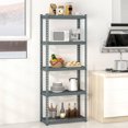 thumbnail image 2 of Gymax 2 PCS 5-Tier Metal Shelving Unit Heavy Duty Wire Storage Rack with Anti-slip Foot Pads, 2 of 9