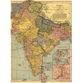thumbnail image 1 of Carte de 1902 de l'Histoire de l'Inde (18 x 24), 1 of 1