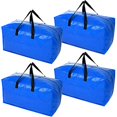 thumbnail image 1 of Heavy Duty Extra Large Storage Bags, XL Blue Moving Bags for College Dorm Room Essentials, Moving Supplies Compatible with IKEA Frakta Cart, 4 Packs, 1 of 5