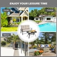 thumbnail image 4 of Costway Ensemble de Mobilier de Terrasse 2 Pcs Banc d'Amour Table Chaise Coussinée Beige, 4 of 10