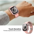 thumbnail image 5 of KOMI 2-Pack for Apple Watch 40mm Screen Protector Case,for iWatch Series 8/7/6/5/4/Series SE/SE 2 40mm Protection Cover All-Around Tempered Glass Screen Protector Case Ultra-Thin - Rose Gold, 5 of 5