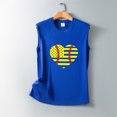 thumbnail image 4 of Birdeem Fashion Women Printing Round-Neck Sleeveless Block Shirts Tunic Tee Tops, 4 of 5