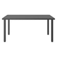 thumbnail image 2 of Mainstays Steel Slat Top Outdoor Rectangular Dining Table, Brown, 2 of 7