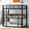 thumbnail image 1 of Noble House Metal Twin Size Triple Bunk Bed, Black, 1 of 8