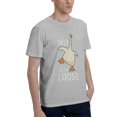 thumbnail image 2 of Silly Goose On The Loose Men's Basic Short Sleeve T-Shirt Gray 3X-Large, 2 of 5