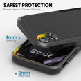 thumbnail image 2 of [PST] iPhone XR Hard Case, Dual Layers Heavy Duty Rubber Armor Bumper Hard Case Cover, 2 of 5