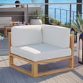 thumbnail image 5 of Modway Upland Chaise d'Angle de Patio en Bois de Teck, Naturel et Blanc, 5 of 5