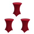 thumbnail image 2 of Wweixi Versatile Elastic Cocktail Table Set Fitting For Any Occasion Environmentally Friendly Polyester red 3Set, 2 of 6