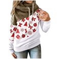 thumbnail image 2 of Women Christmas Printed Pullover Hoodies Long Sleeve Drawstring Hooded Tops Sweatshirt, 2 of 5
