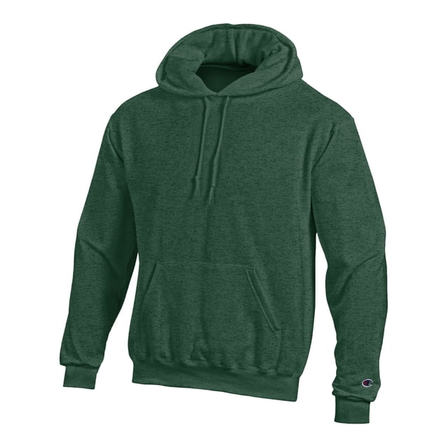 Champion Mens Double Dry Action Fleece Pullover Hoodie, M, Dark Green Heather