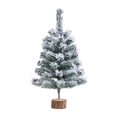thumbnail image 1 of B Flocked Artificial Christmas Tree Style B, Snowy Frosted Tips For Holiday Home Decor, Festive Indoor Tree For Living Room, Office, Party Decoration, 1 of 3