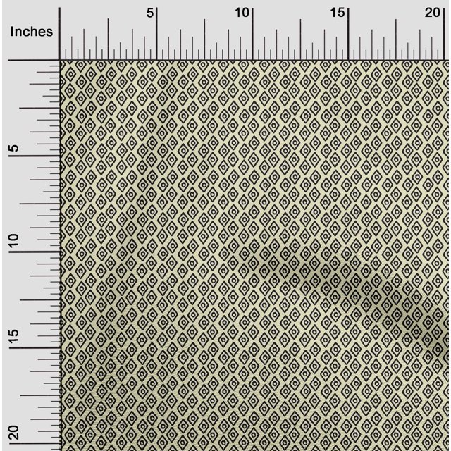 oneOone Georgette Viscose Fabric Diamond Block Print Fabric By The Yard 42 Inch Wide