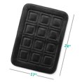 thumbnail image 2 of Clara Clark Bathroom Rugs, Velvet Memory Foam Bath Mat, Ultra Soft Non Slip and Absorbent - Waffled - Small - Black, 2 of 6
