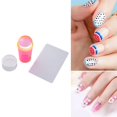 thumbnail image 2 of HILABEE Transparent Nail Stamper Scraper Set Nail Stamping Tool No Misplacement Nail Art Pink, 2 of 9