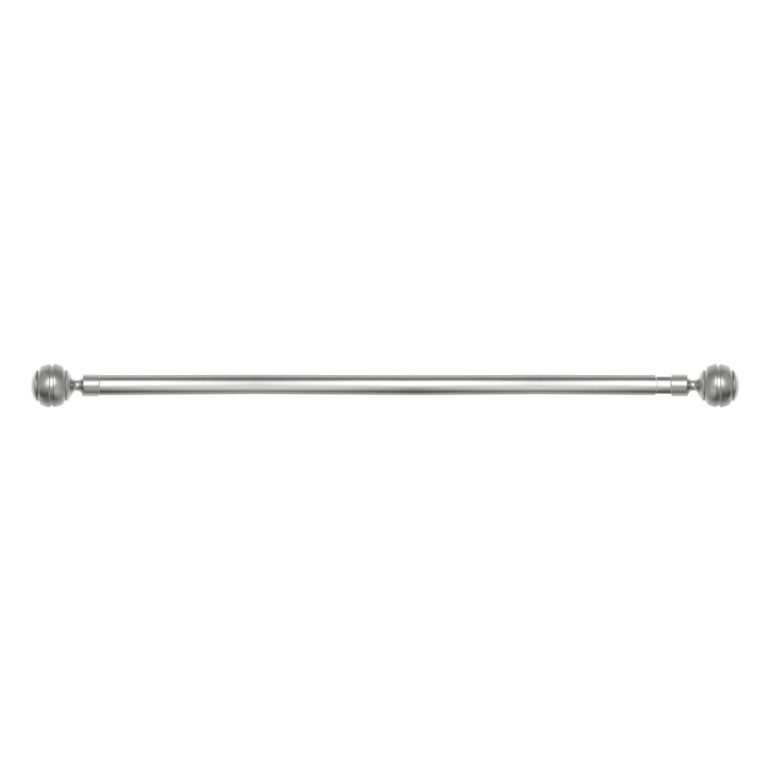 Rideau de rideau de fenêtre Mainsteads avec pinaces à spirale décorative, ajustable, 42 » - 84 » en nickel