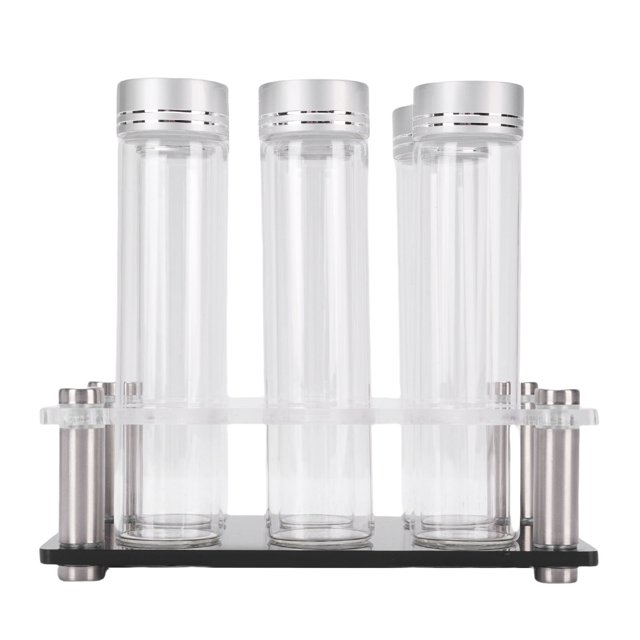 6Pcs Transparent Glass Coffee Bean Display Tube Storage Tubes Set, Airtight Sealing, Display Stand, High Borosilicate Glass, DIY Home Decoration, for Shop Displays