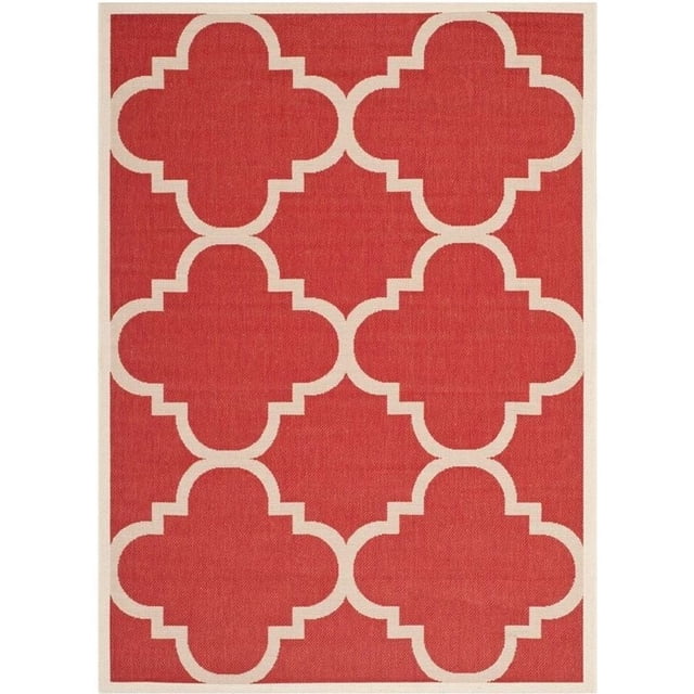 Safavieh Courtyard Red Indoor Outdoor Rug - 5'3" x 7'7"