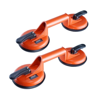 VEVOR Glass Suction Cup, 4.7" 2 Pack 330 lbs Load Capacity, Vacuum Suction Cup with Aluminum Handle, Heavy Duty Industrial Suction Cup Lifter Tool